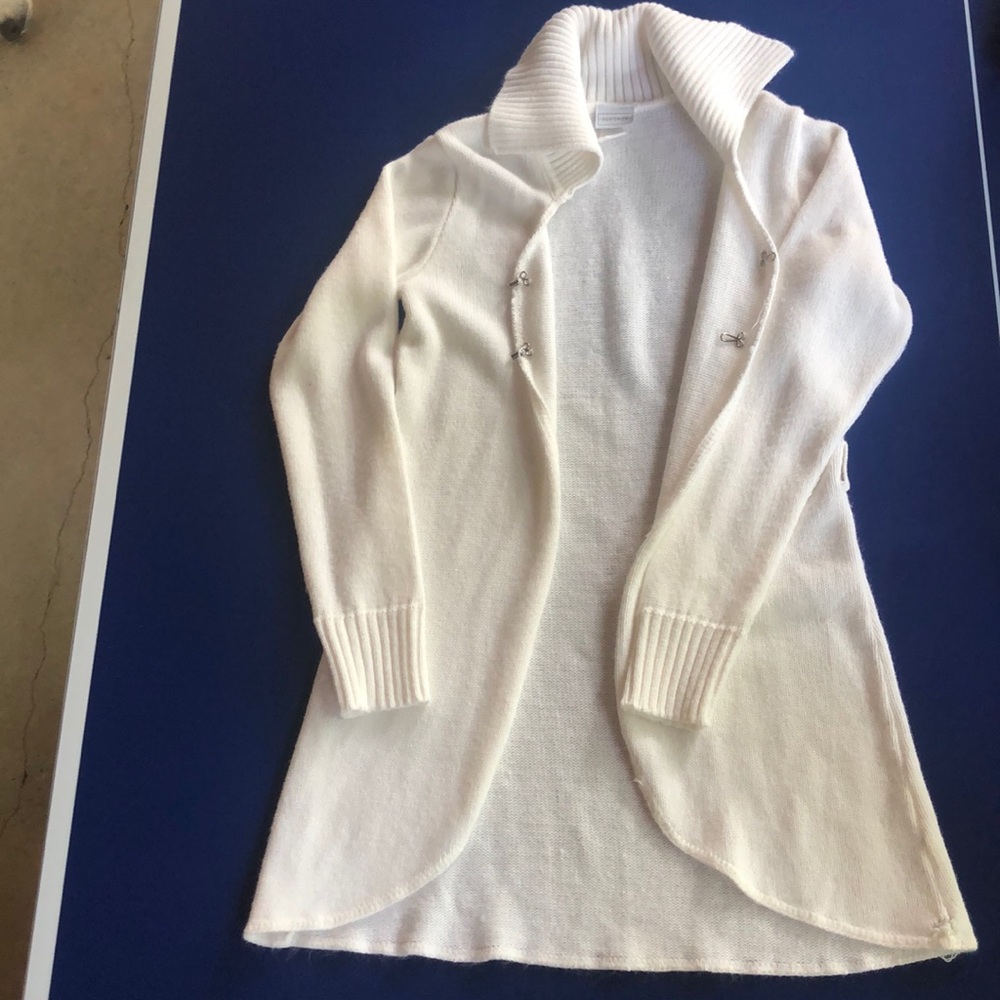 White cardigan